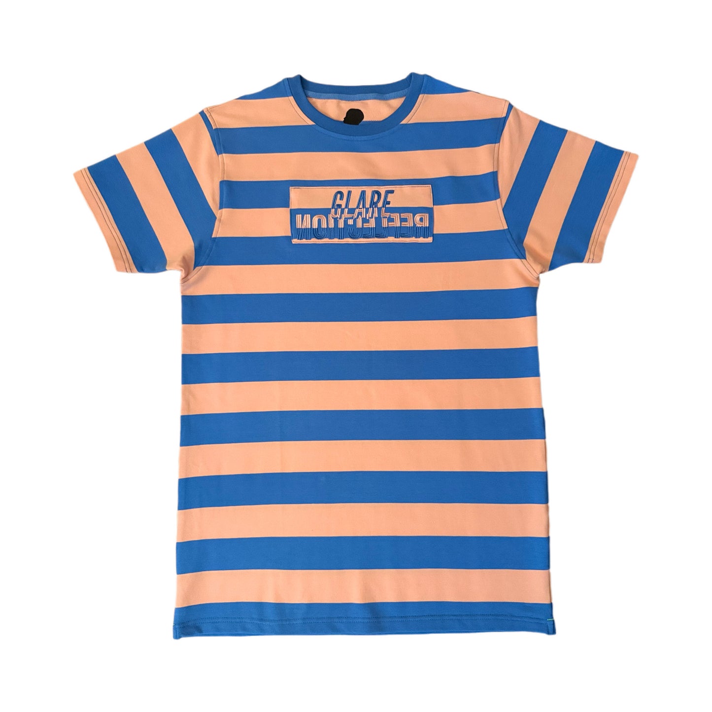 Pink and Electric Blue Striped Tee